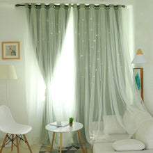 Load image into Gallery viewer, Romantic Hollow Star Blackout Window Curtain