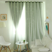 Load image into Gallery viewer, Romantic Hollow Star Blackout Window Curtain
