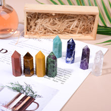 Load image into Gallery viewer, 8pcs/set Natural crystal Single Point Healing Crystal Wand
