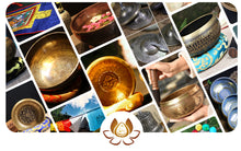 Load image into Gallery viewer, Tibetan Handcrafted Full Moon Singing Bowl
