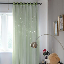 Load image into Gallery viewer, Romantic Hollow Star Blackout Window Curtain
