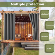 Load image into Gallery viewer, Indoor Outdoor Curtains for Patio Thermal Insulated, Sun blocker

