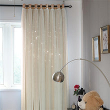 Load image into Gallery viewer, Romantic Hollow Star Blackout Window Curtain
