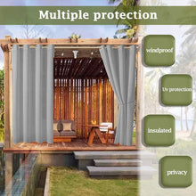 Load image into Gallery viewer, Indoor Outdoor Curtains for Patio Thermal Insulated, Sun blocker
