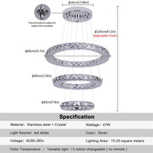 Load image into Gallery viewer, K9 Crystal light Luxury Led Chandelier

