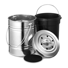 Load image into Gallery viewer, 4L Kitchen Compost Bin, Outdoor Compost Bucket Indoor Odorless - beesdecorpro
