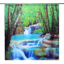 Load image into Gallery viewer, 3D Waterfall Scenery Waterproof Shower Curtain
