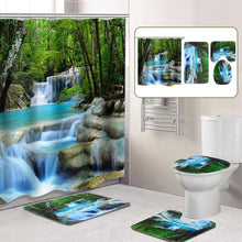 Load image into Gallery viewer, 3D Waterfall Scenery Waterproof Shower Curtain
