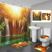 Load image into Gallery viewer, 3D Waterfall Scenery Waterproof Shower Curtain
