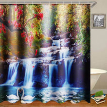 Load image into Gallery viewer, 3D Waterfall Scenery Waterproof Shower Curtain
