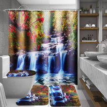 Load image into Gallery viewer, 3D Waterfall Scenery Waterproof Shower Curtain

