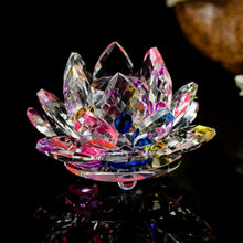 Load image into Gallery viewer, Quartz Crystal Lotus Flower Crafts Glass Paperweight
