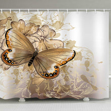 Load image into Gallery viewer, Butterfly Bath Shower Curtain Set

