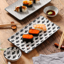 Load image into Gallery viewer, Vancasso Haruka Japanese Style Porcelain Sushi Plate Set
