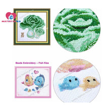 Load image into Gallery viewer, 3D Accurate printing beads embroidery Red Flower basket - beesdecorpro
