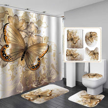 Load image into Gallery viewer, Butterfly Bath Shower Curtain Set
