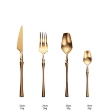 Load image into Gallery viewer, 24 Piece Set Forks Knives Spoons Dinnerware Set - beesdecorpro
