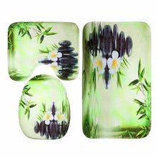 Load image into Gallery viewer, NEW Shower Curtain 3D Bamboo Non-Slip Set - beesdecorpro
