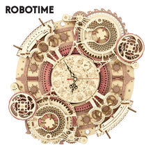 Load image into Gallery viewer, Robotime Zodiac Wall Clock 3d Wooden Puzzle Model - beesdecorpro
