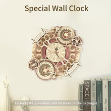 Load image into Gallery viewer, Robotime Zodiac Wall Clock 3d Wooden Puzzle Model - beesdecorpro
