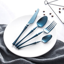Load image into Gallery viewer, 24 Piece Set Forks Knives Spoons Dinnerware Set - beesdecorpro
