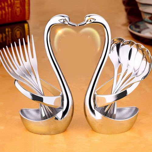 Swa Tableware Set with Fruit Fork Coffee Spoon Holder - beesdecorpro