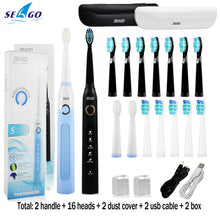 Load image into Gallery viewer, Seago Sonic Electric Toothbrush SG-507 Adult Timer Brush Set - beesdecorpro
