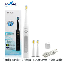 Load image into Gallery viewer, Seago Sonic Electric Toothbrush SG-507 Adult Timer Brush Set - beesdecorpro

