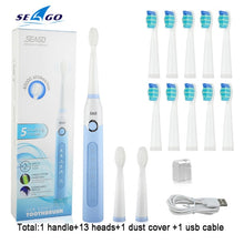 Load image into Gallery viewer, Seago Sonic Electric Toothbrush SG-507 Adult Timer Brush Set - beesdecorpro
