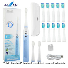 Load image into Gallery viewer, Seago Sonic Electric Toothbrush SG-507 Adult Timer Brush Set - beesdecorpro
