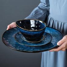 Load image into Gallery viewer, VANCASSO Starry Blue 11/22/33-Piece Ceramic Tableware Dinner Set - beesdecorpro
