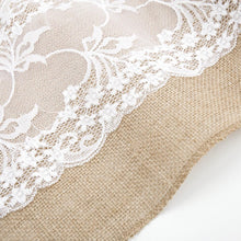 Load image into Gallery viewer, Elegant Jute Table Runner Burlap Lace Table Cloth - beesdecorpro
