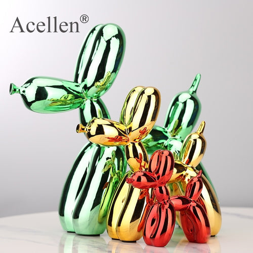 Plating balloon dog Statue Resin Sculpture - beesdecorpro