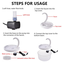 Load image into Gallery viewer, Cat Water Dispenser  With LED Light Bird Dog Drink Bowl - beesdecorpro
