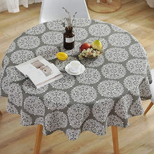Load image into Gallery viewer, Cotton Linen Nordic Round Washable Tablecloth - beesdecorpro
