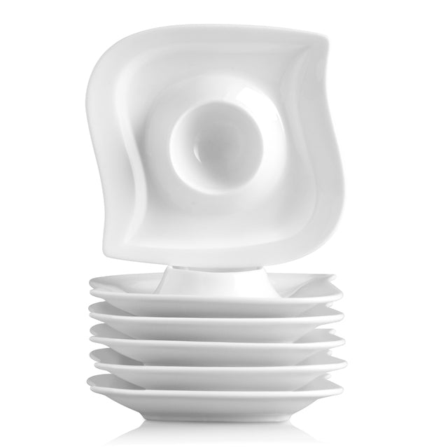 MALACASA Elvira Ivory White Porcelain China Ceramic Set