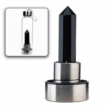 Load image into Gallery viewer, Natural Black Obsidian Quartz Water Bottle - beesdecorpro
