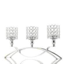 Load image into Gallery viewer, 3 Arms Crystal Candelabra Tealight Candle Holders
