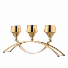 Load image into Gallery viewer, 3 Arms Crystal Candelabra Tealight Candle Holders
