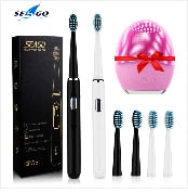 Load image into Gallery viewer, Seago Sonic Electric Toothbrush SG-507 Adult Timer Brush Set - beesdecorpro
