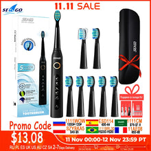 Load image into Gallery viewer, Seago Sonic Electric Toothbrush SG-507 Adult Timer Brush Set - beesdecorpro
