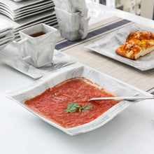 Load image into Gallery viewer, MALACASA FLORA 56-Piece Marble Grey Porcelain Dinner Set
