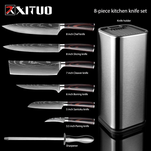 Kitchen Chef Stainless Steel Knife Set