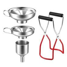 Load image into Gallery viewer, Canning Funnel Lifting Tongs Set
