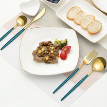 Load image into Gallery viewer, 24PCS Dinnerware Set Glossy Stainless Steel
