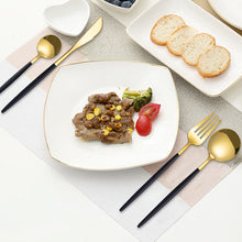 Load image into Gallery viewer, 24PCS Dinnerware Set Glossy Stainless Steel

